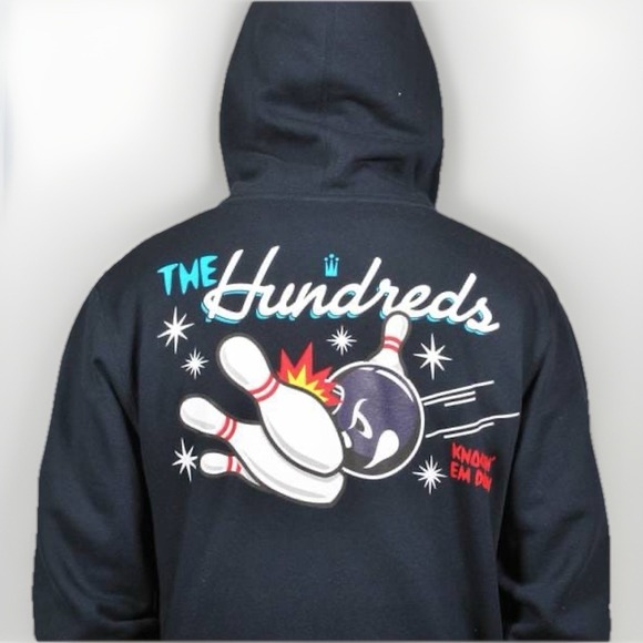 The Hundreds Other - The Hundreds Full Zip Hoodie Mens Large Adam Bomb Bowling Streetwear Skate 2014